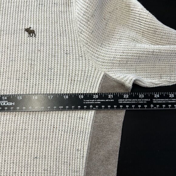 Abercrombie & Fitch Men's Size XL Muscle Waffle Knit Crewneck Long Sleeve Shirt - Picture 6 of 9